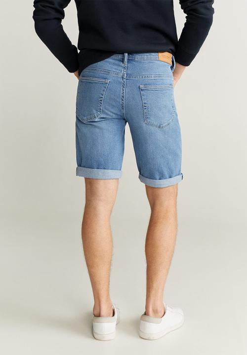 MANGO - Rockh bermuda shorts - open blue