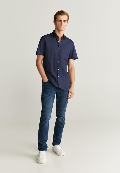 MANGO - Doti-h shirt - navy