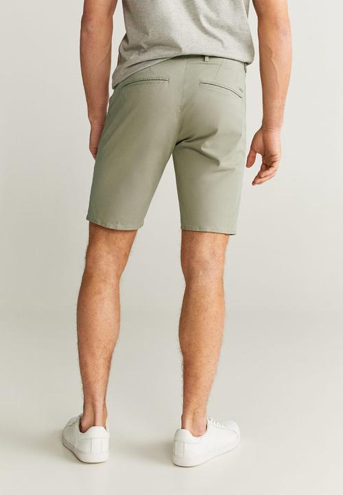 MANGO - Gracia bermuda shorts - light pastel green