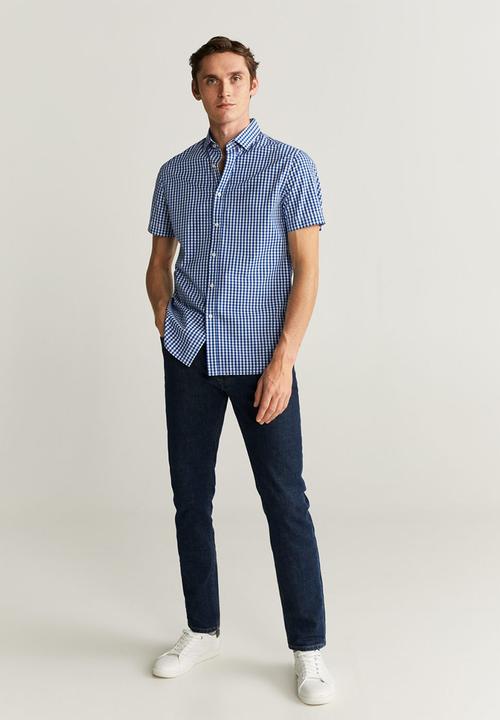 MANGO - Vichyh-h shirt - navy
