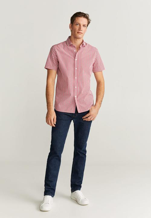 MANGO - Vichyh-h shirt - red