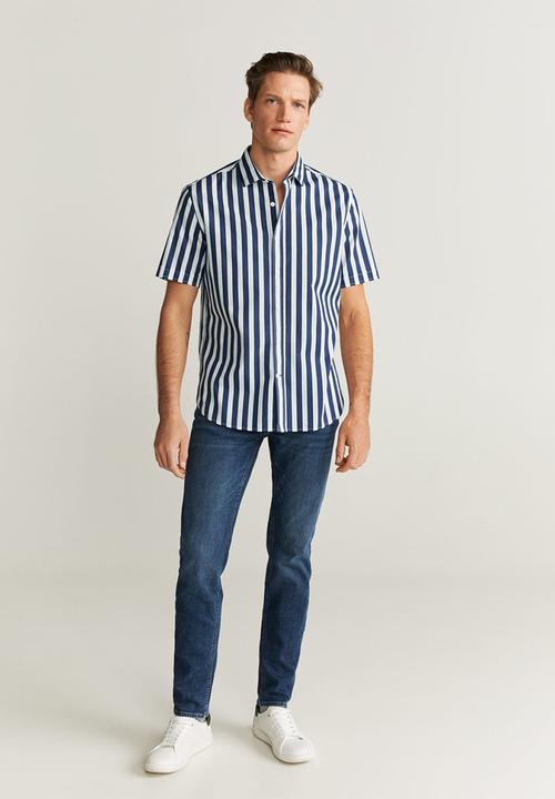 MANGO - Anuska-h shirt - navy