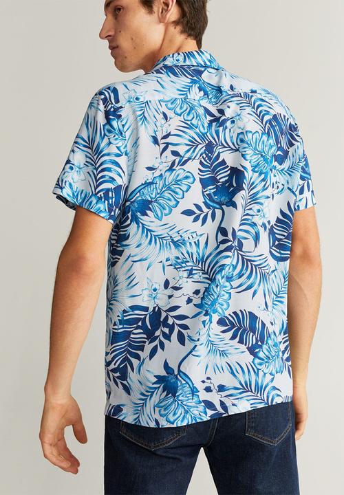 MANGO - Paradise-h shirt - light pastel blue