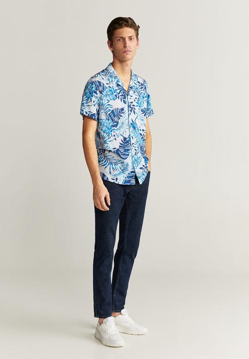 MANGO - Paradise-h shirt - light pastel blue