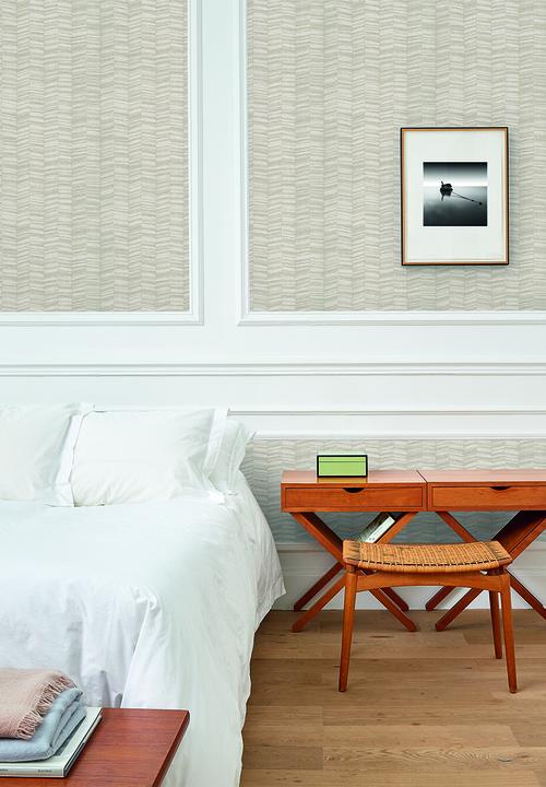 Hertex Haus - Herringbone wallpaper roll - shell