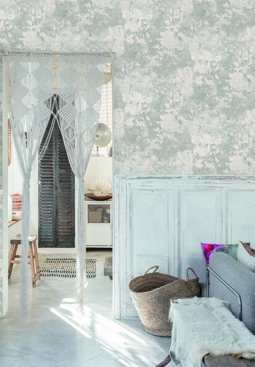 Hertex Haus - Plaster wallpaper roll - bleach