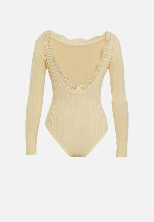 Glamorous - Petite open back bodysuit - neutral