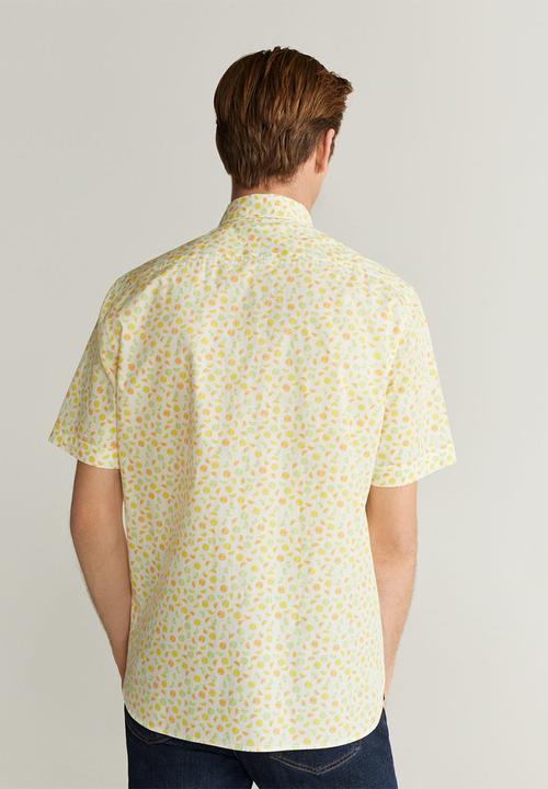 MANGO - Lima-h shirt - white & citrus