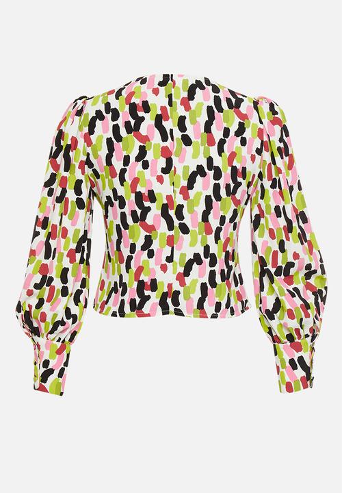 Glamorous - Petite v-neck blouse - multi