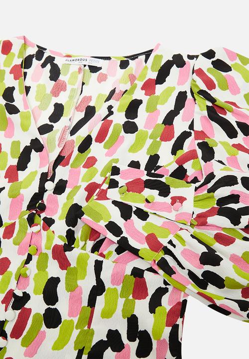 Glamorous - Petite v-neck blouse - multi