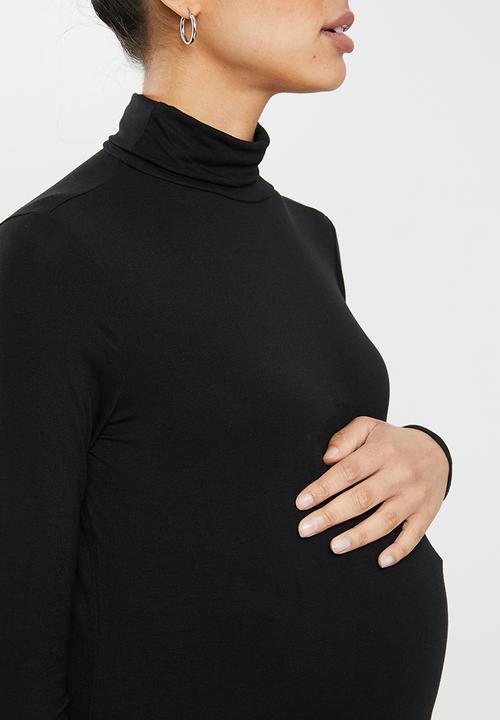 Superbalist - maternity long sleeve turtle neck top - black
