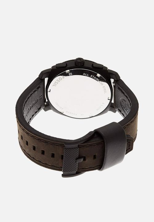 Fossil - Machine watch & bracelet - dark brown 