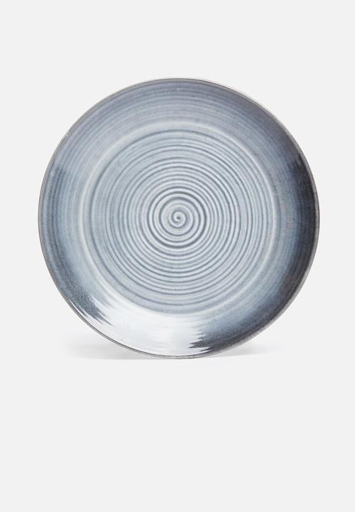 Sixth Floor - Swirl  dinner plate set of 4 - midnight