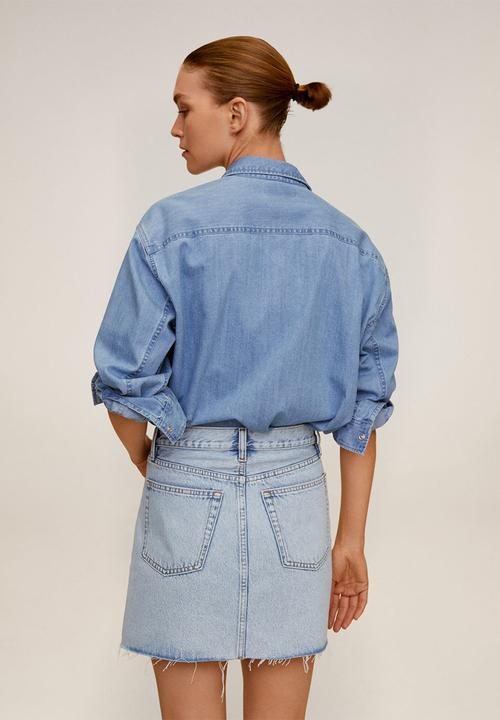 MANGO - Skirt monica - blue
