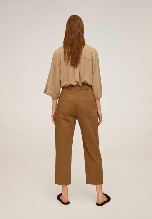 MANGO - Relexed trousers - brown