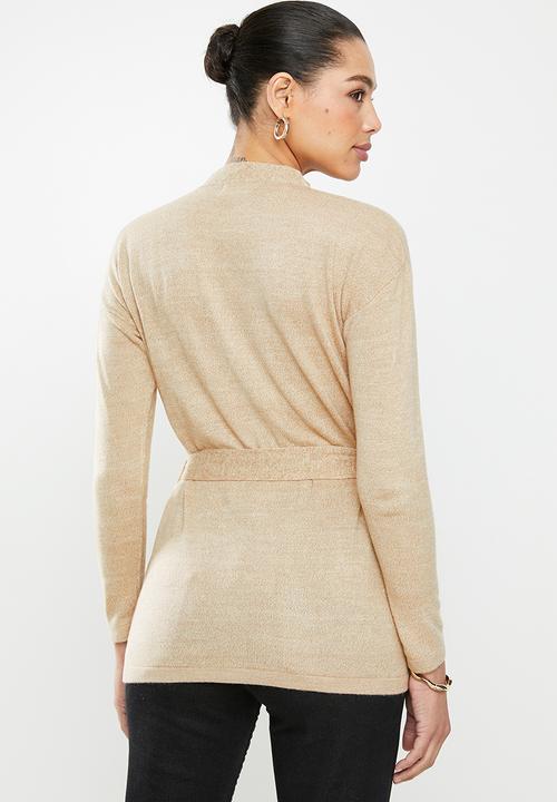 edit - Wrap cardigan - brown 