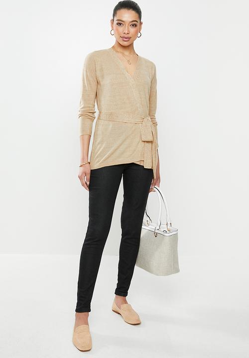 edit - Wrap cardigan - brown 