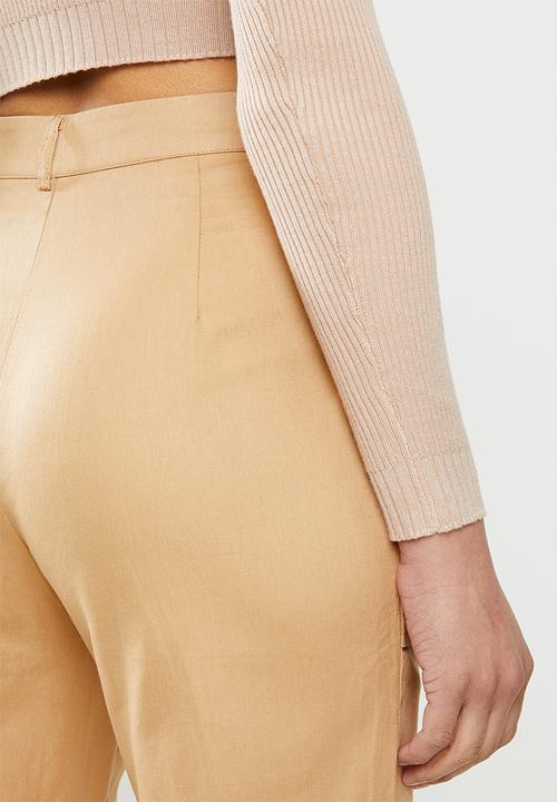Missguided - Clean twill oversized pocket detail cargo trouser - camel