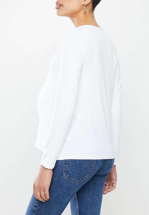 Superbalist - Maternity 2 pack long sleeve crew neck - navy & white