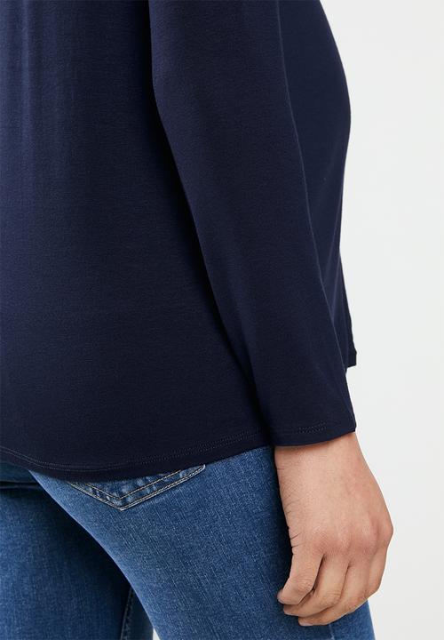 Superbalist - Maternity 2 pack long sleeve crew neck - navy & white