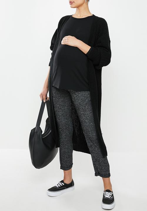 Superbalist - Maternity 2 pack long sleeve crew neck - black & grey