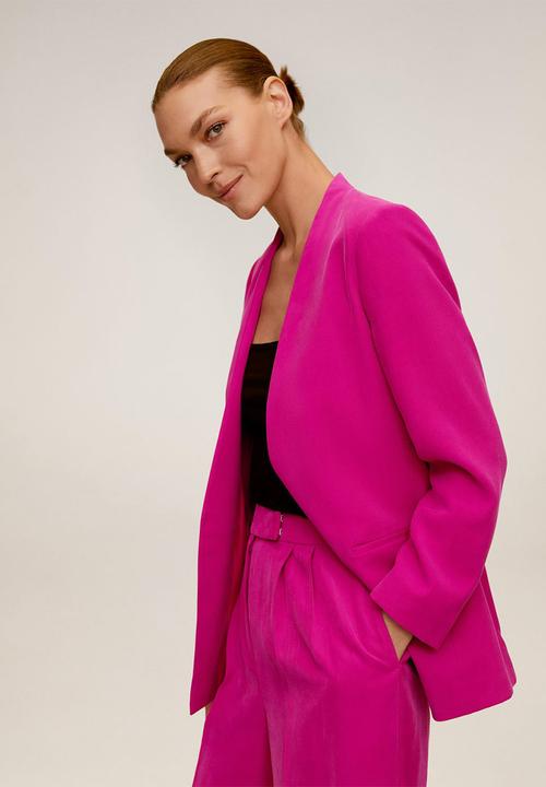 MANGO - Trousers tempito - bright pink