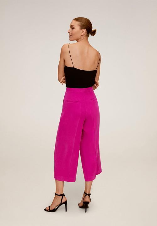 MANGO - Trousers tempito - bright pink