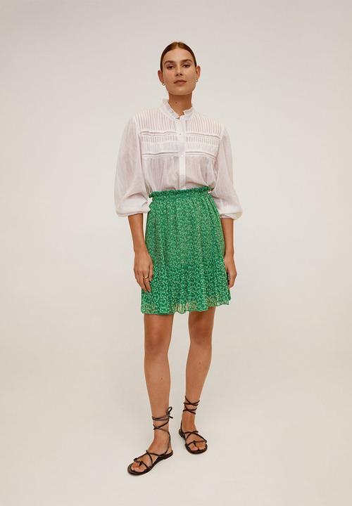 MANGO - Skirt mauri - green