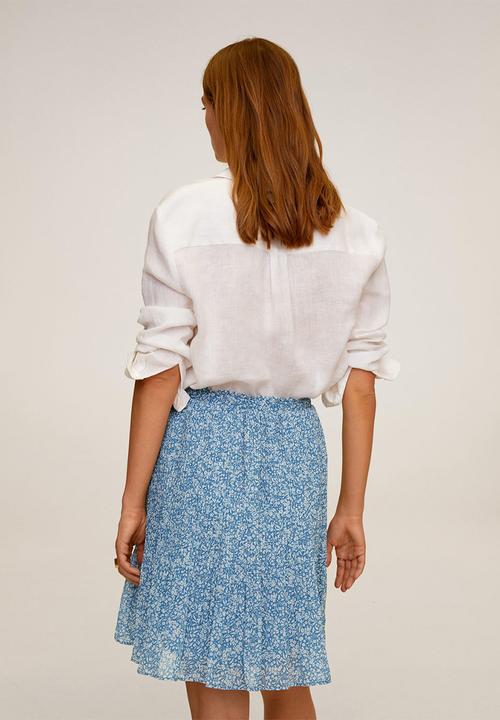 MANGO - Skirt mauri  mid - blue