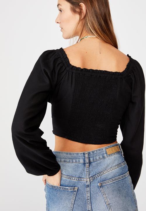 Cotton On - Romantic long sleeve blouse - black