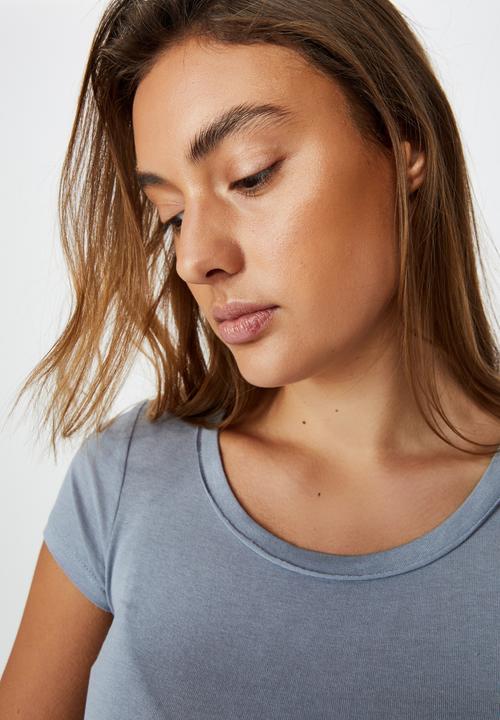 Cotton On - Sheer vintage scoop tee - sleet