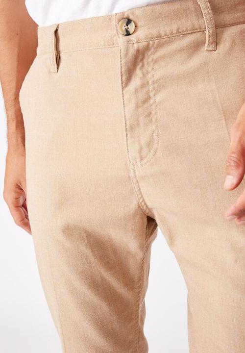 Cotton On - Oxford trouser - textured tan