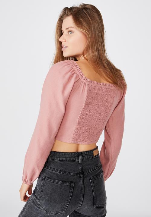 Cotton On - Romantic long sleeve blouse  - canyon clay