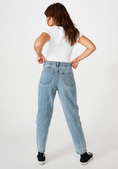 Factorie - Panelled slouchy jean - mid blue acid