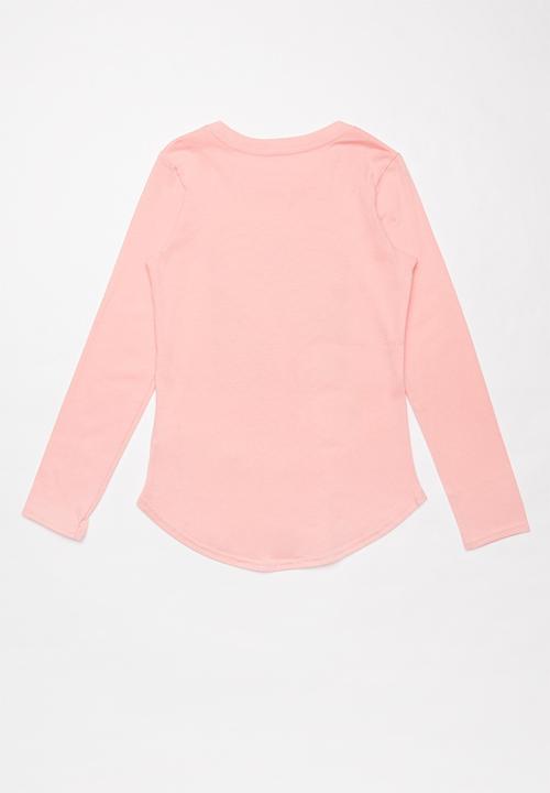 Nike - Nike reverb heart graphic long sleeve - peach