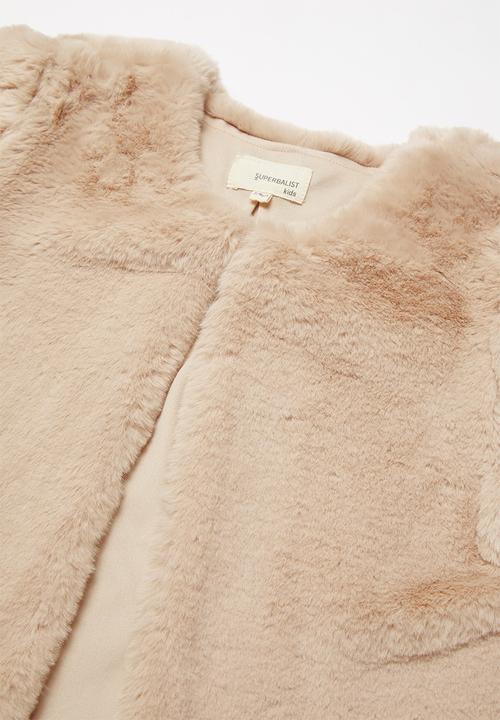 Superbalist - Tweens faux fur jacket -  blush
