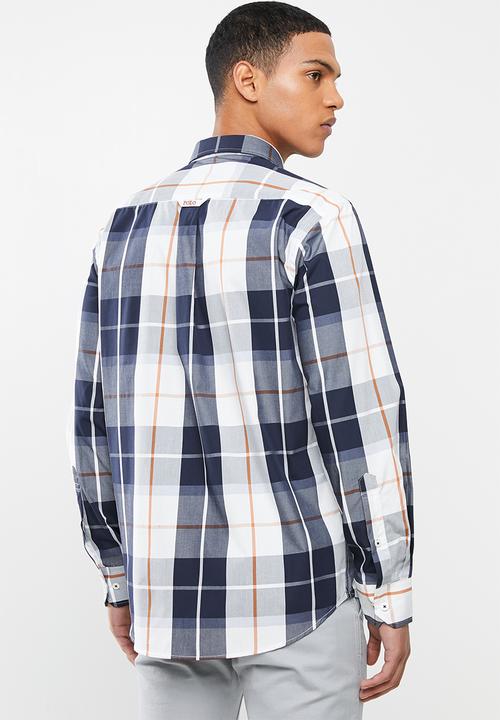 POLO - Mens Kurtis long sleeve checked weekender shirt - multi
