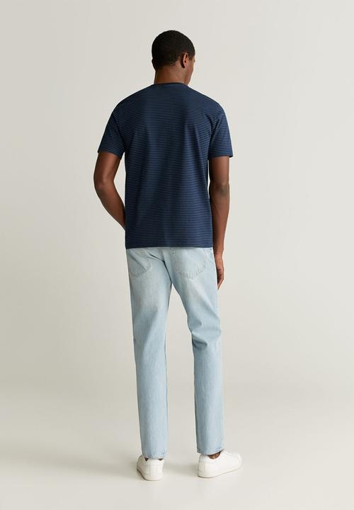 MANGO - Bestripe T-shirt - navy