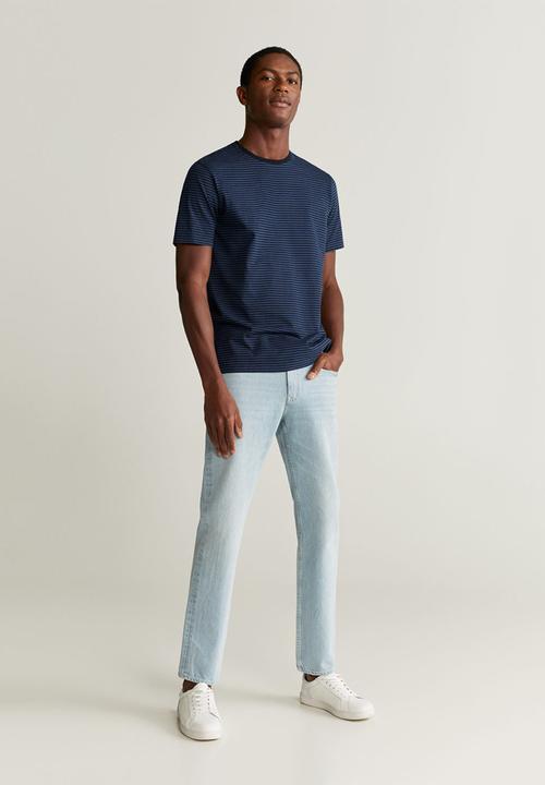 MANGO - Bestripe T-shirt - navy