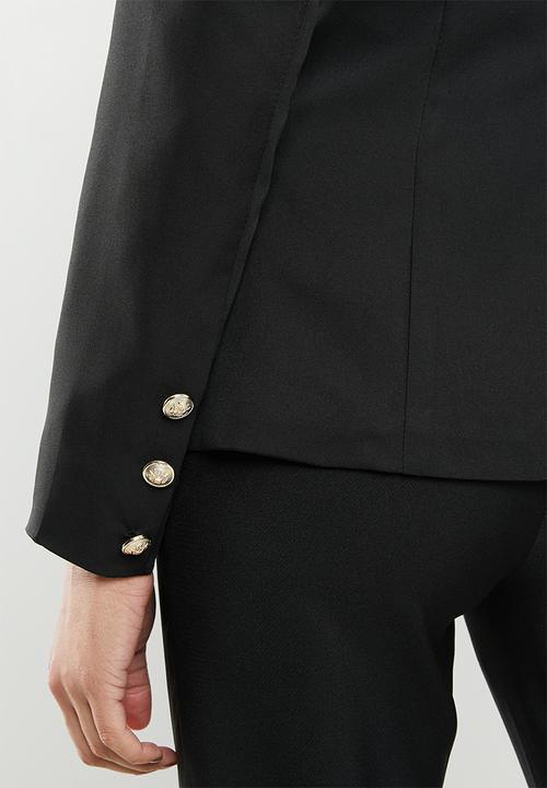 Missguided - Co ord military blazer - black