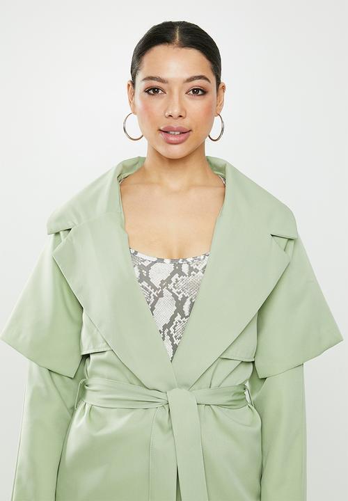 Missguided - Waterfall coat - mint