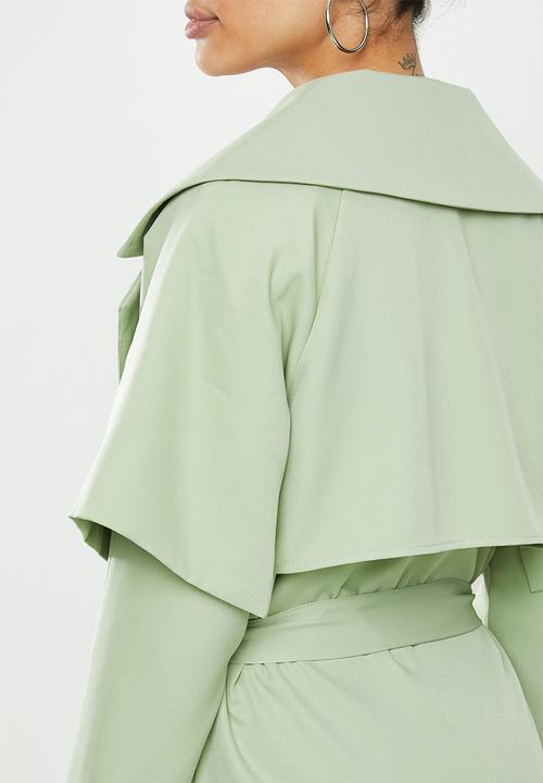 Missguided - Waterfall coat - mint