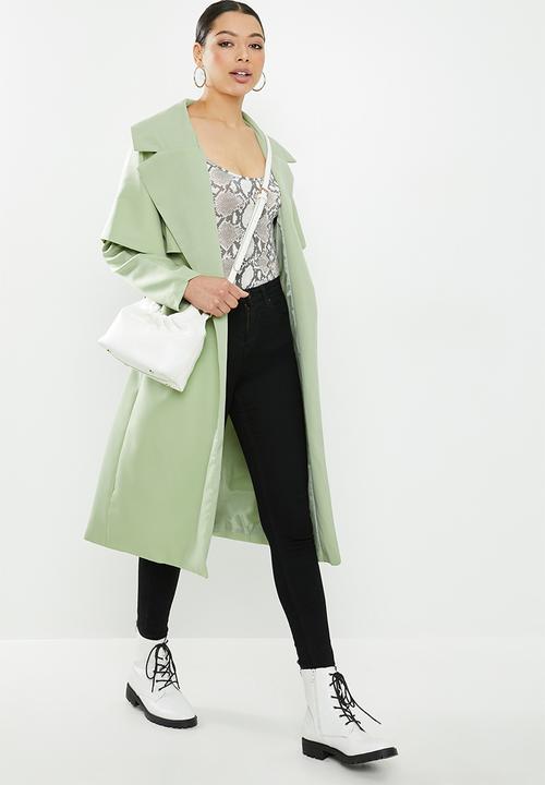 Missguided - Waterfall coat - mint