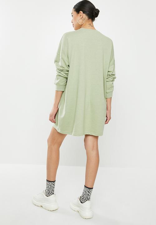 Missguided - Oversized sweater dress - sage