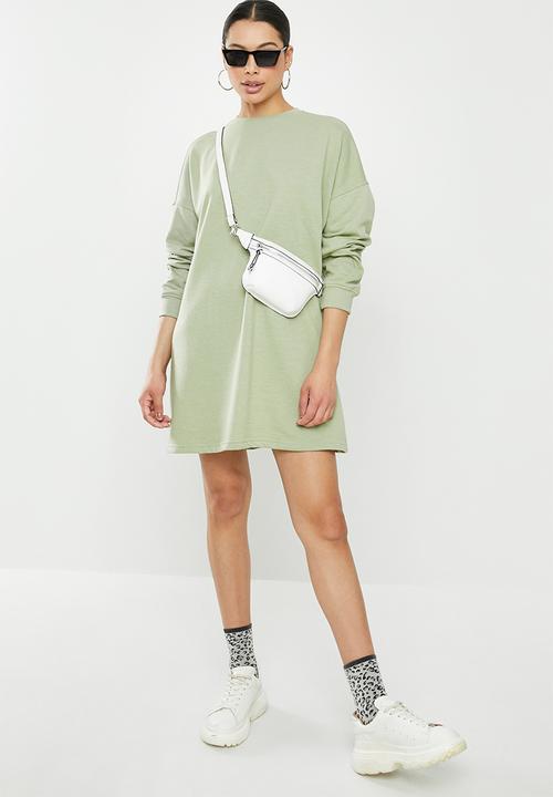 Missguided - Oversized sweater dress - sage