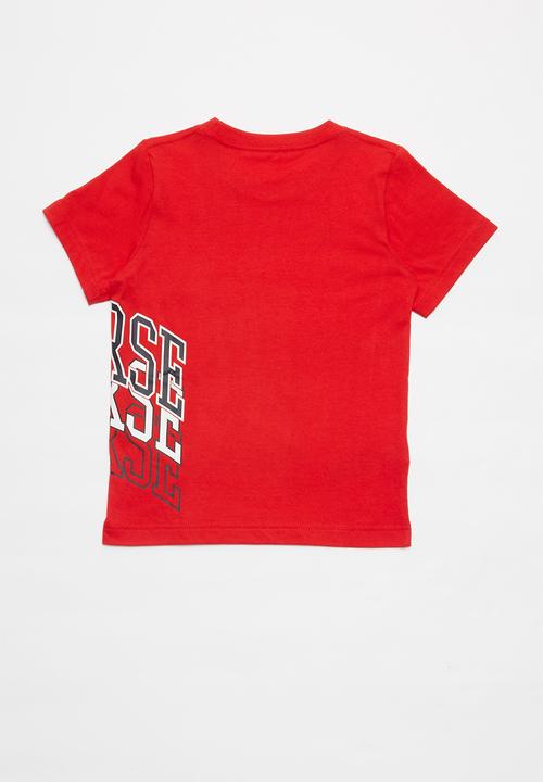 Converse - Converse boys collegiate rpt wrap tee - red