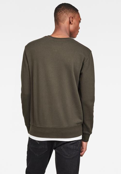 G-STAR - Graphic G-raw long sleeve sweat - asfalt