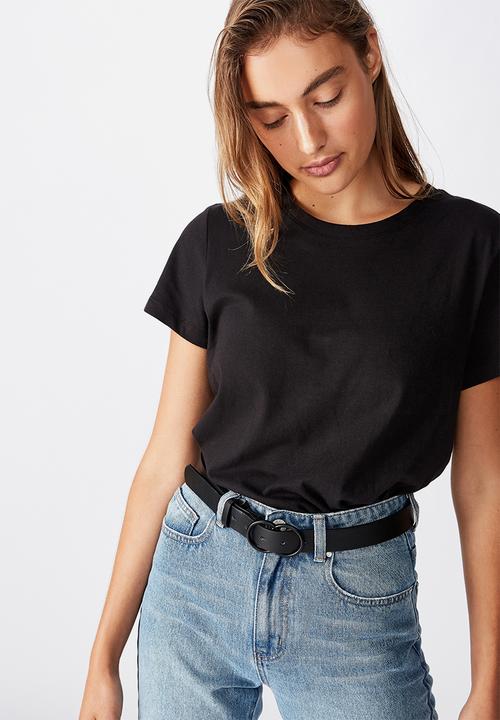 Rubi - Double circle belt - black