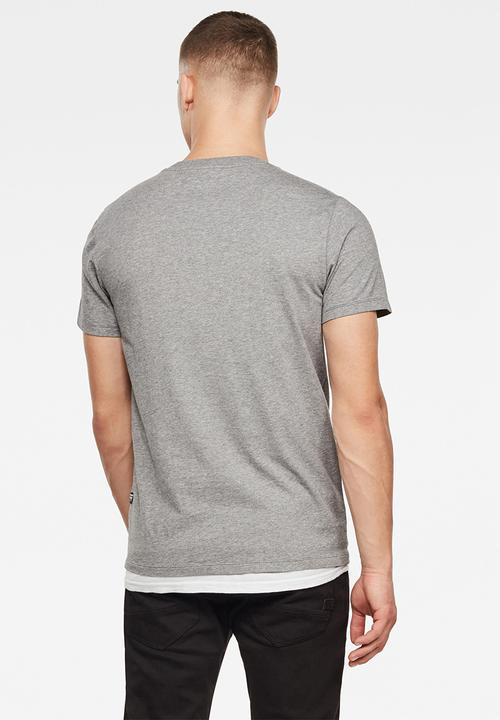 G-STAR - One cut & sewn GR short sleeve tee - lt shadow grey