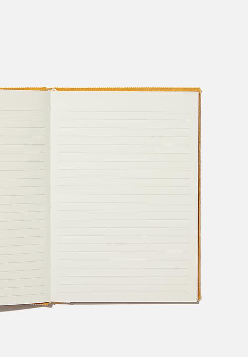 Typo - A5 oxford notebook - mustard rib velvet